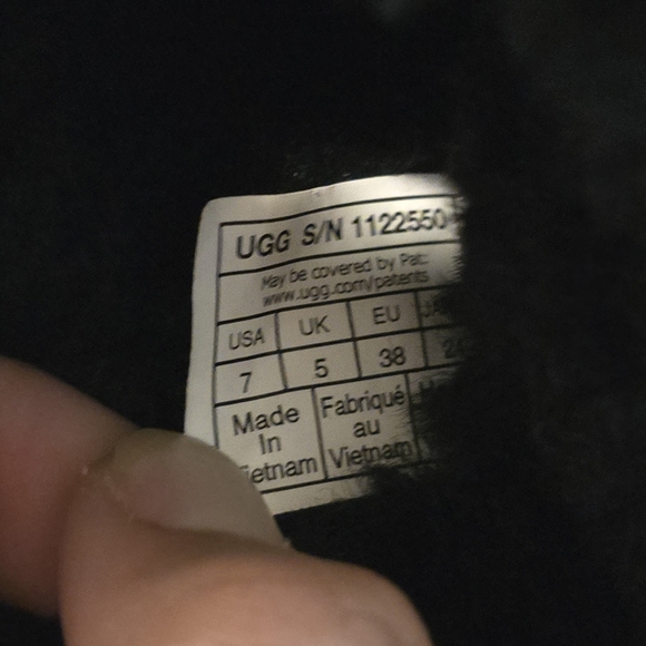 UGG Disquette Slippers Black Size 7 - Picture 11 of 11